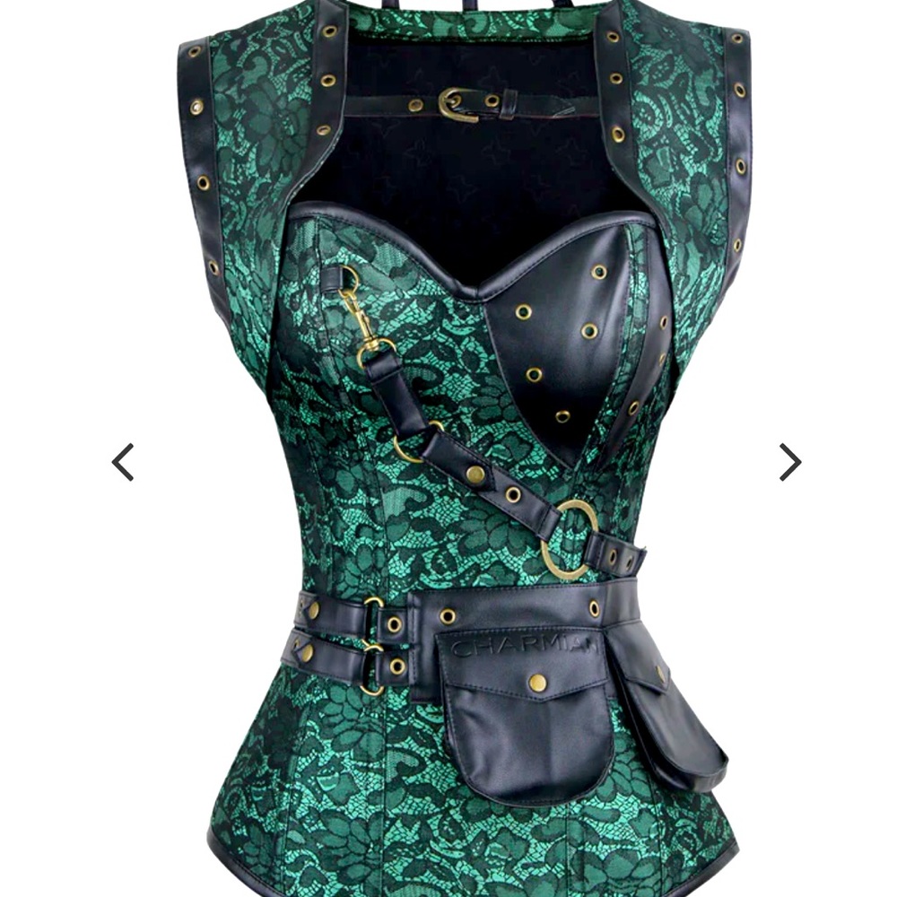 Charmian brocade corset snd bolero with belt new steampunk